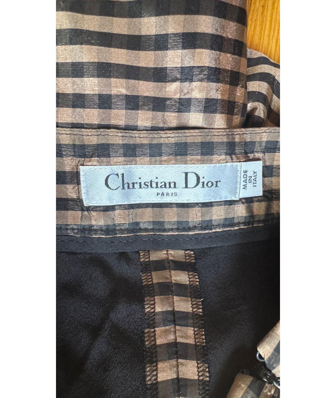 CHRISTIAN DIOR Коричневые шелковые шорты, фото 4