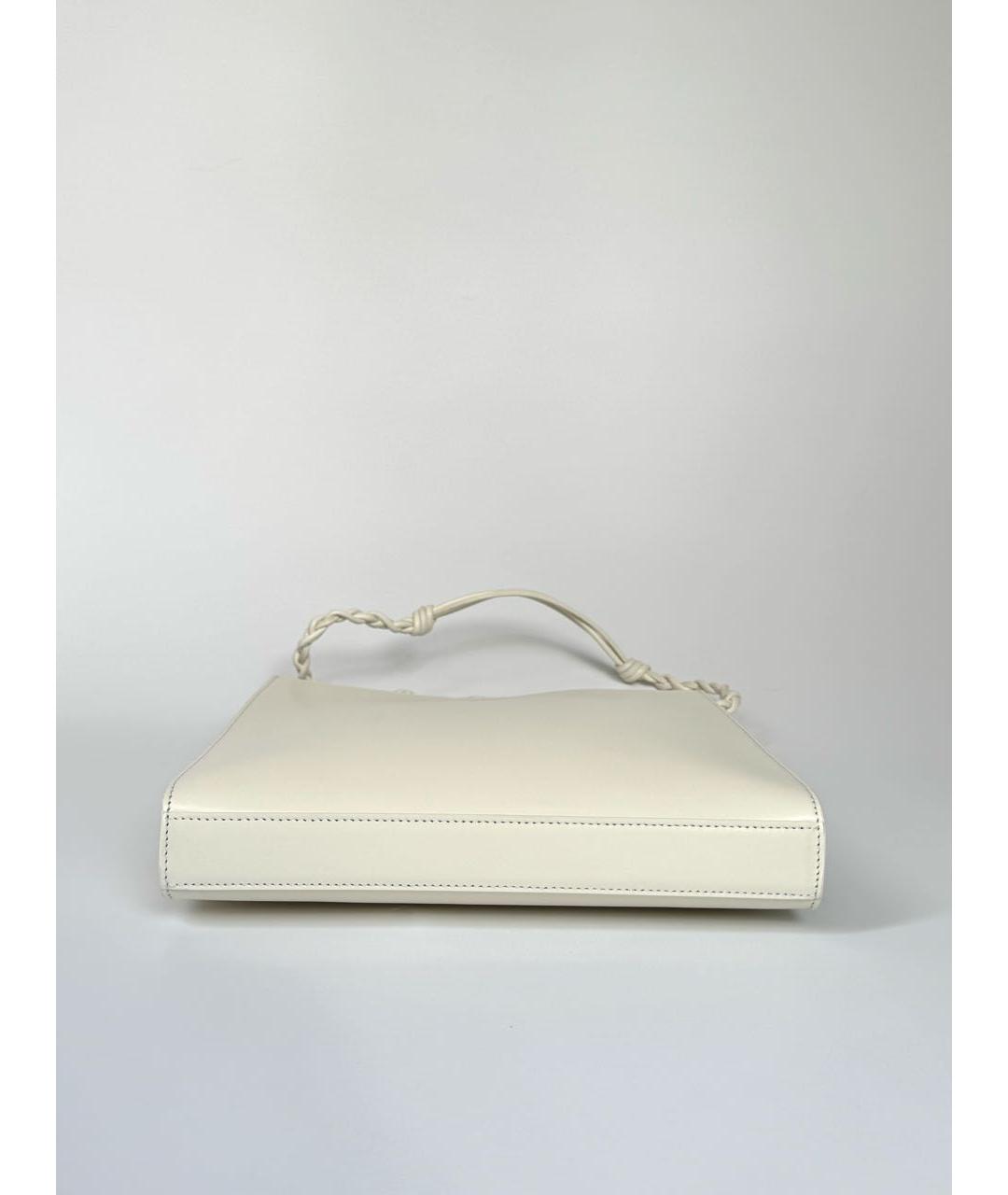 JIL SANDER Белая кожаная сумка через плечо, фото 5