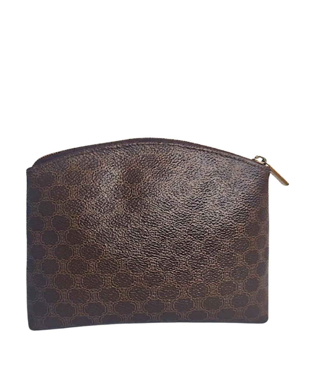 CELINE Коричневая косметичка из искусственной кожи, фото 1