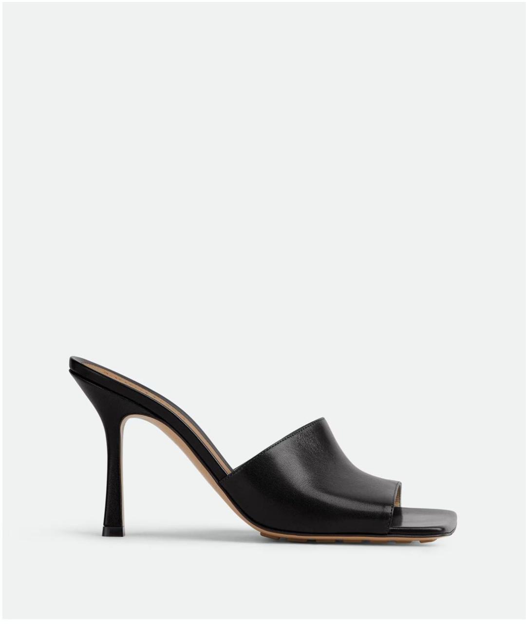 BOTTEGA VENETA Черные кожаные мюли, фото 9
