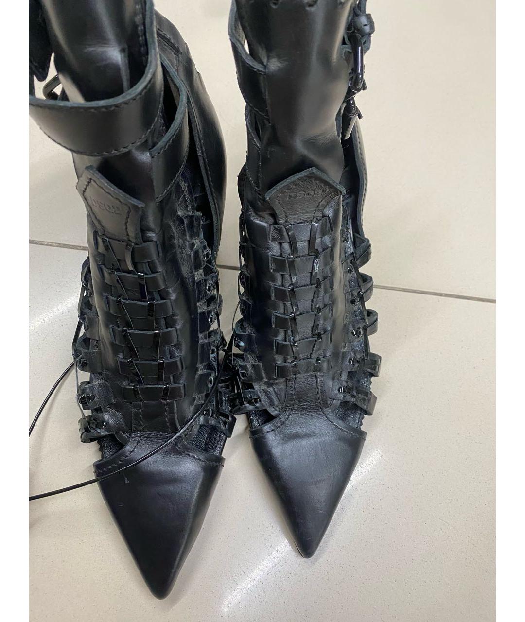 DSQUARED2 Черные кожаные туфли, фото 2