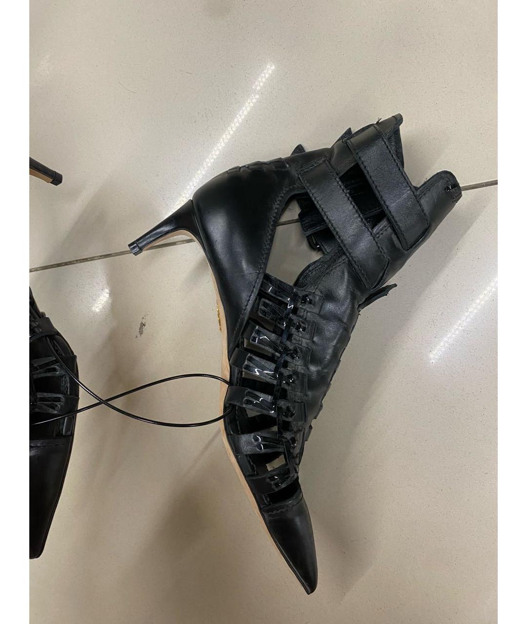 DSQUARED2 Черные кожаные туфли, фото 5