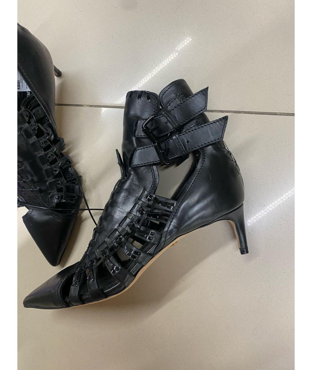 DSQUARED2 Черные кожаные туфли, фото 6