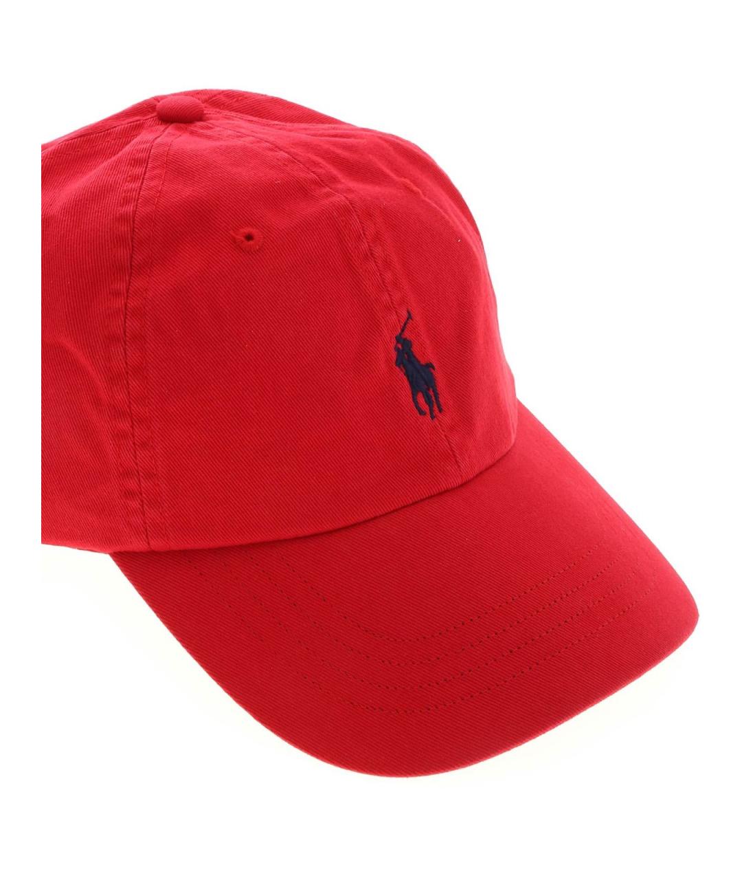 POLO RALPH LAUREN Красная хлопковая кепка/бейсболка, фото 3