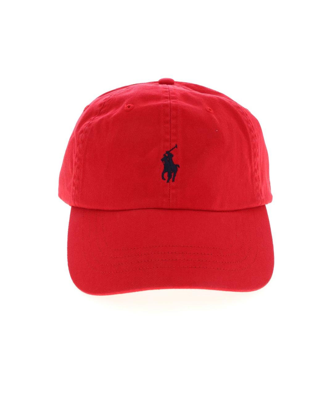 POLO RALPH LAUREN Красная хлопковая кепка/бейсболка, фото 1