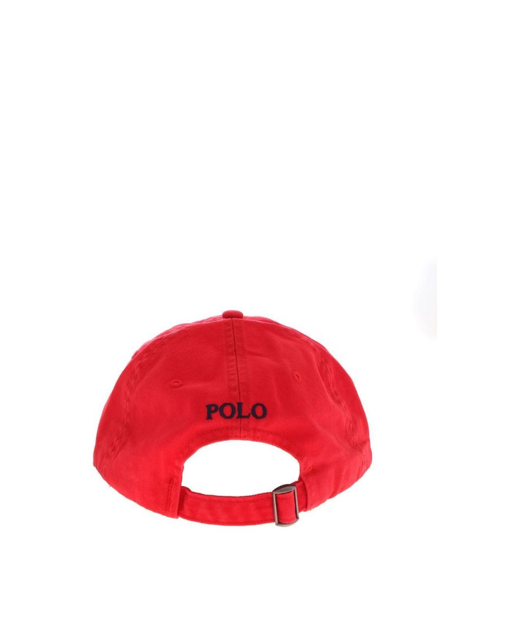 POLO RALPH LAUREN Красная хлопковая кепка/бейсболка, фото 2