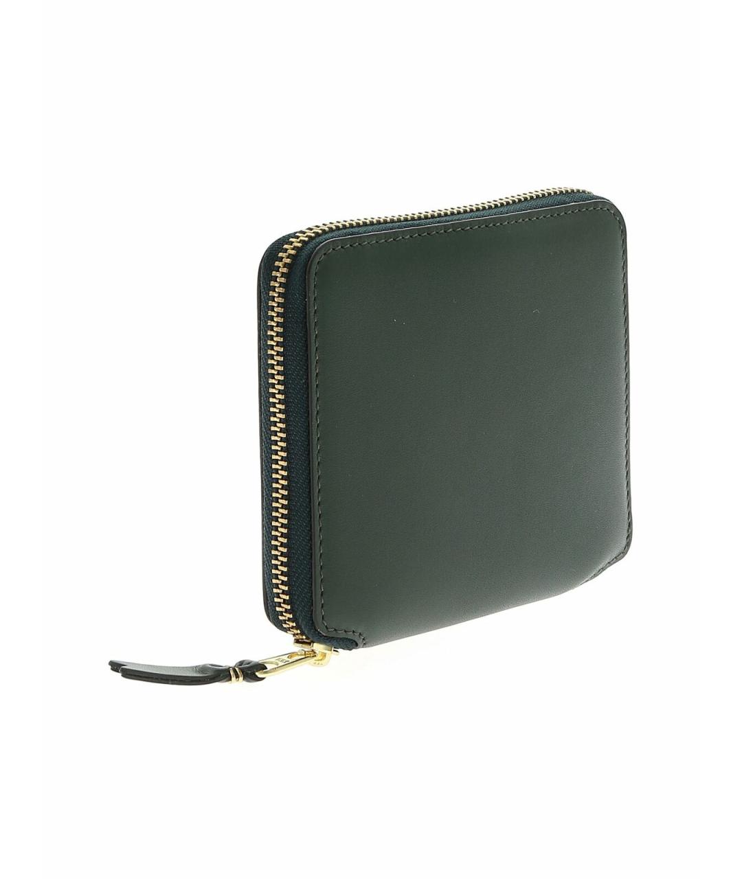 COMME DES GARÇONS WALLET Зеленый кожаный кошелек, фото 2