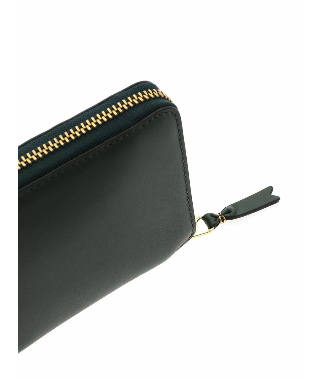 COMME DES GARÇONS WALLET Зеленый кожаный кошелек, фото 4