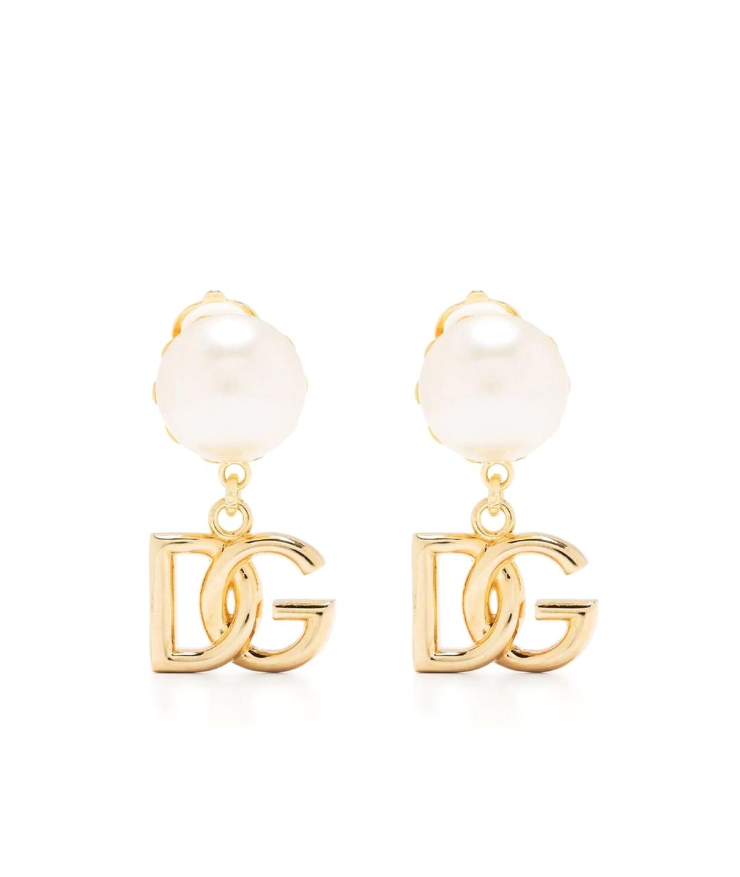 DOLCE&GABBANA Золотые металлические серьги, фото 1