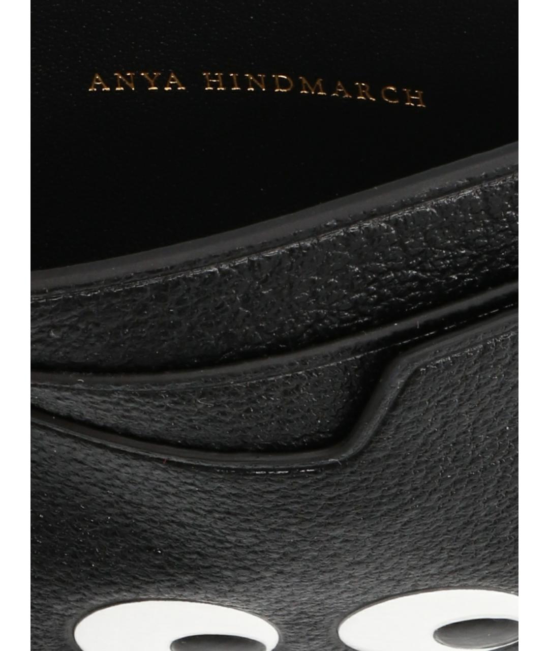 ANYA HINDMARCH Черный кожаный кардхолдер, фото 3