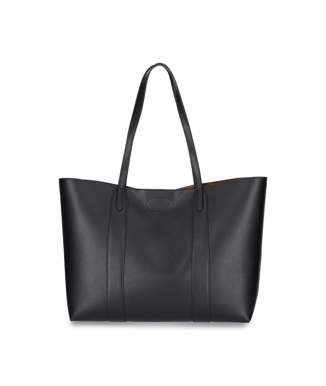 MULBERRY Черная кожаная сумка тоут, фото 3