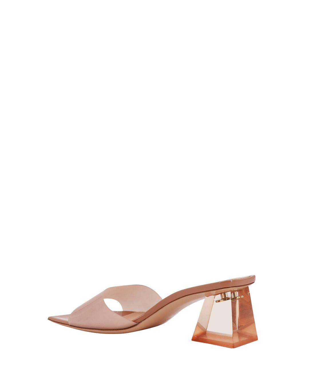 GIANVITO ROSSI Розовые кожаные мюли, фото 3