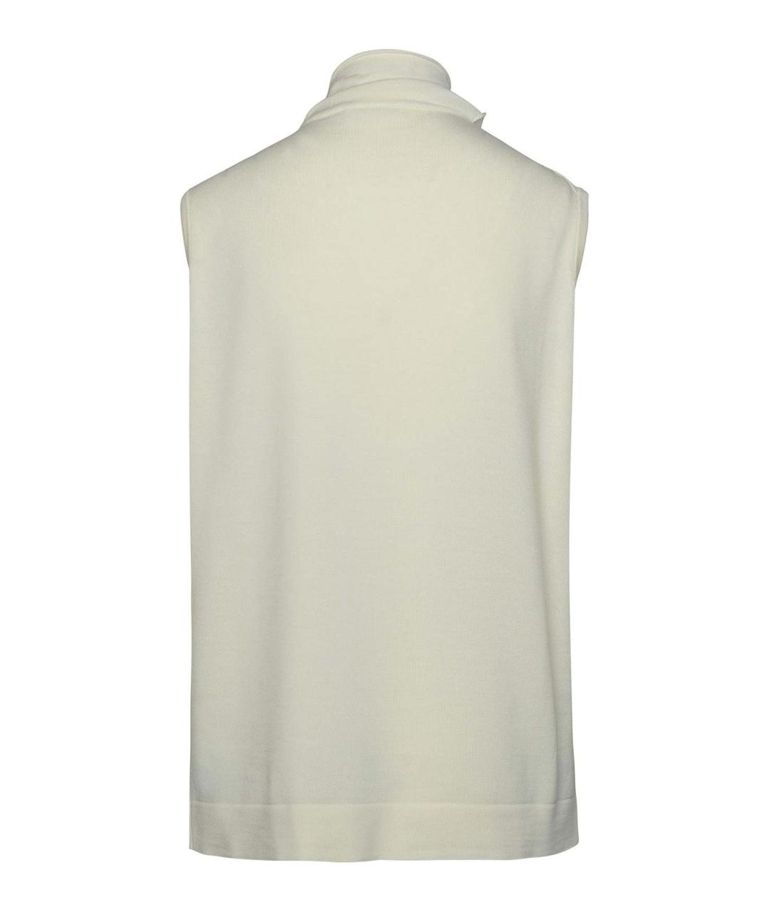 JIL SANDER Бежевая шерстяная майка, фото 2