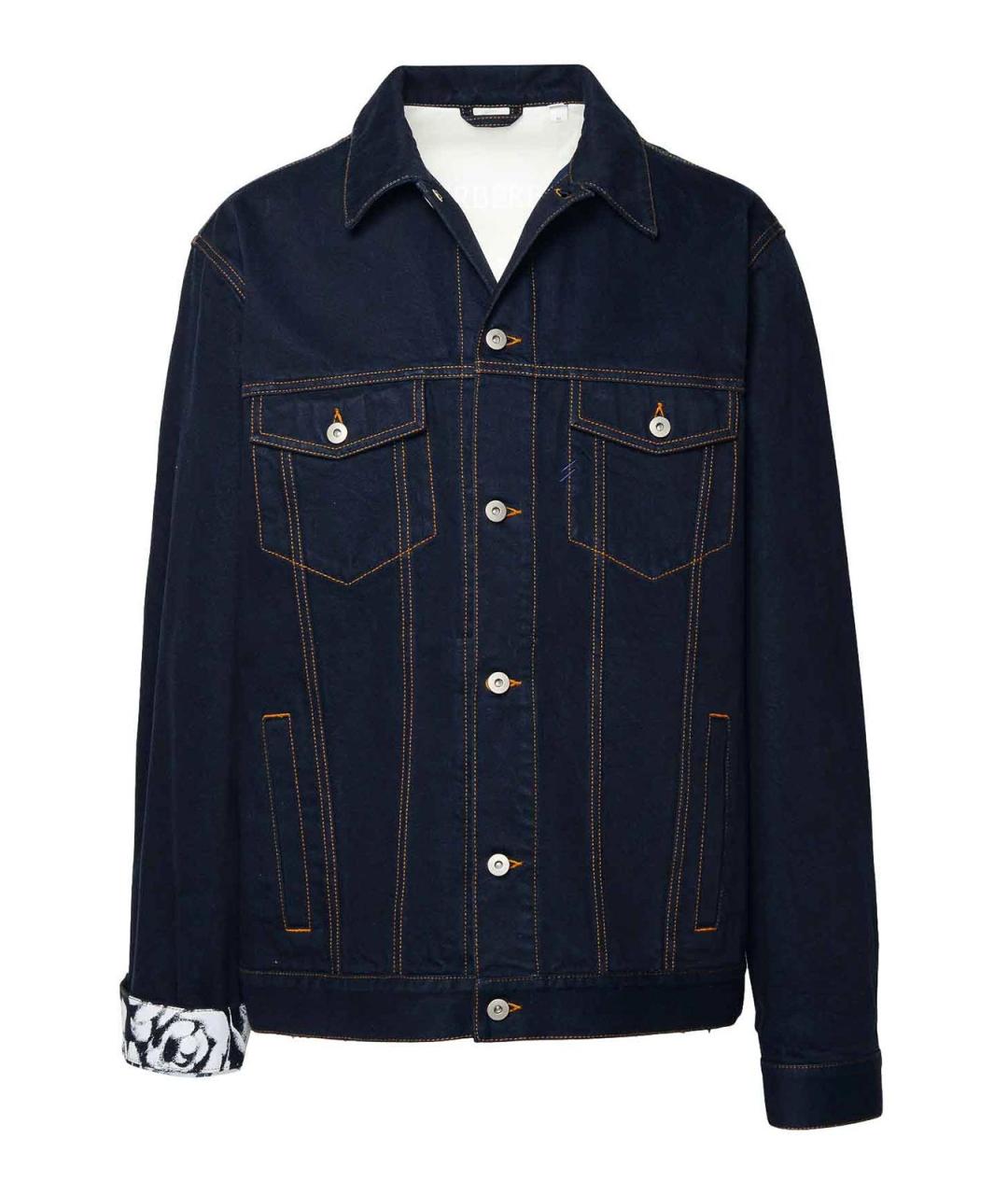 BURBERRY Синяя замшевая куртка, фото 1