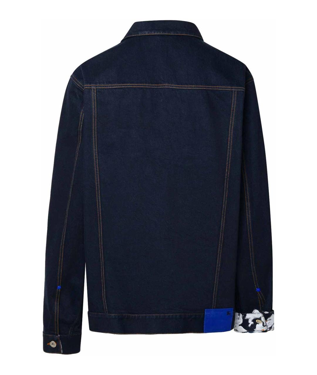 BURBERRY Синяя замшевая куртка, фото 2