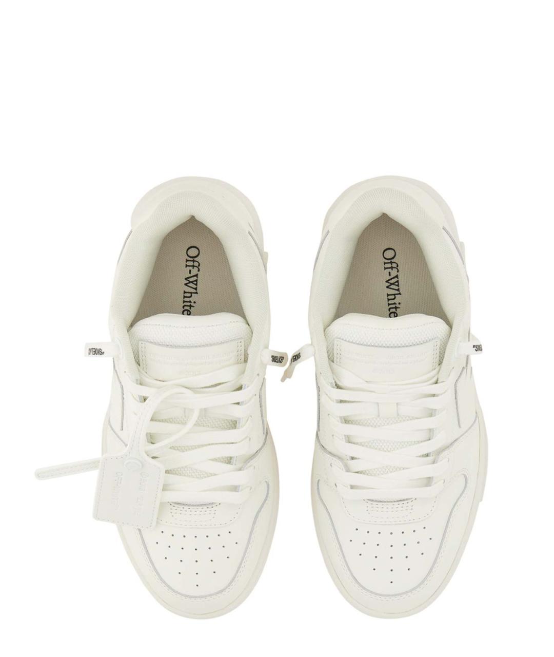 OFF-WHITE Белые кожаные кроссовки, фото 5