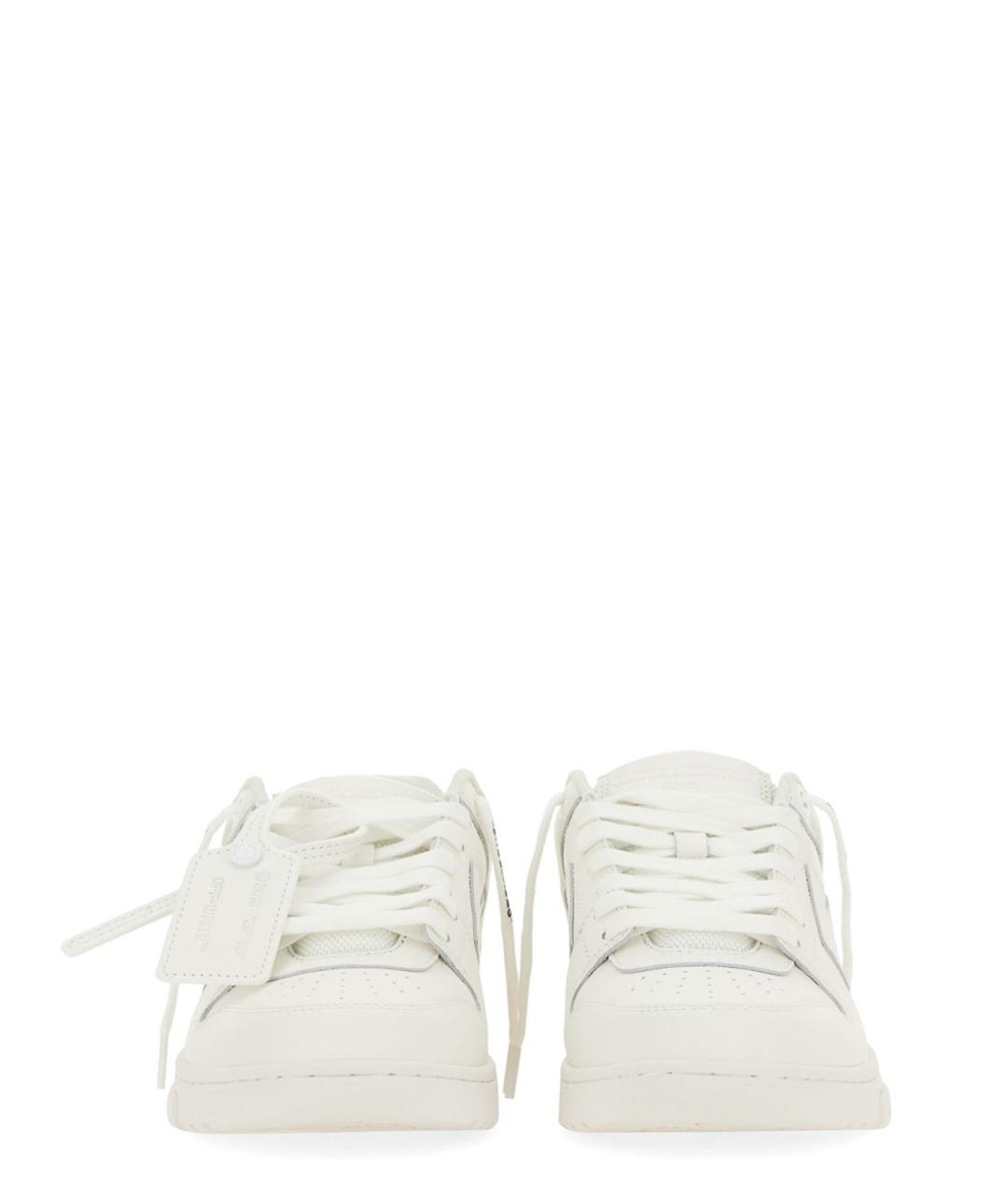 OFF-WHITE Белые кожаные кроссовки, фото 4