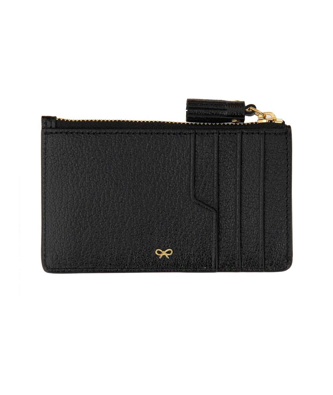 ANYA HINDMARCH Черный кожаный кошелек, фото 2