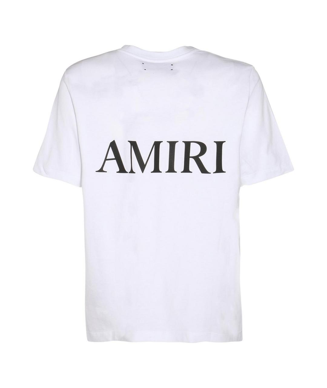 AMIRI Белая хлопковая футболка, фото 2
