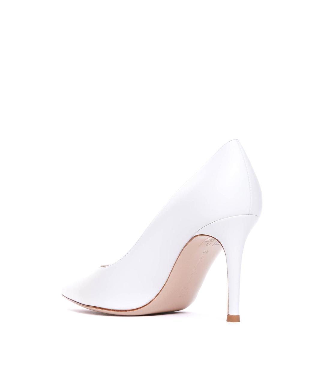 GIANVITO ROSSI Белые кожаные туфли, фото 3