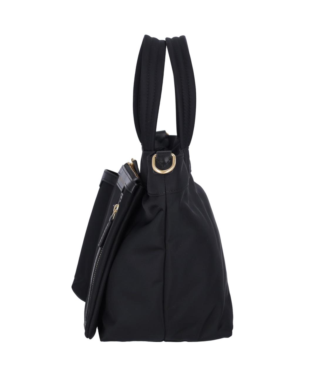ANYA HINDMARCH Черная кожаная сумка тоут, фото 5