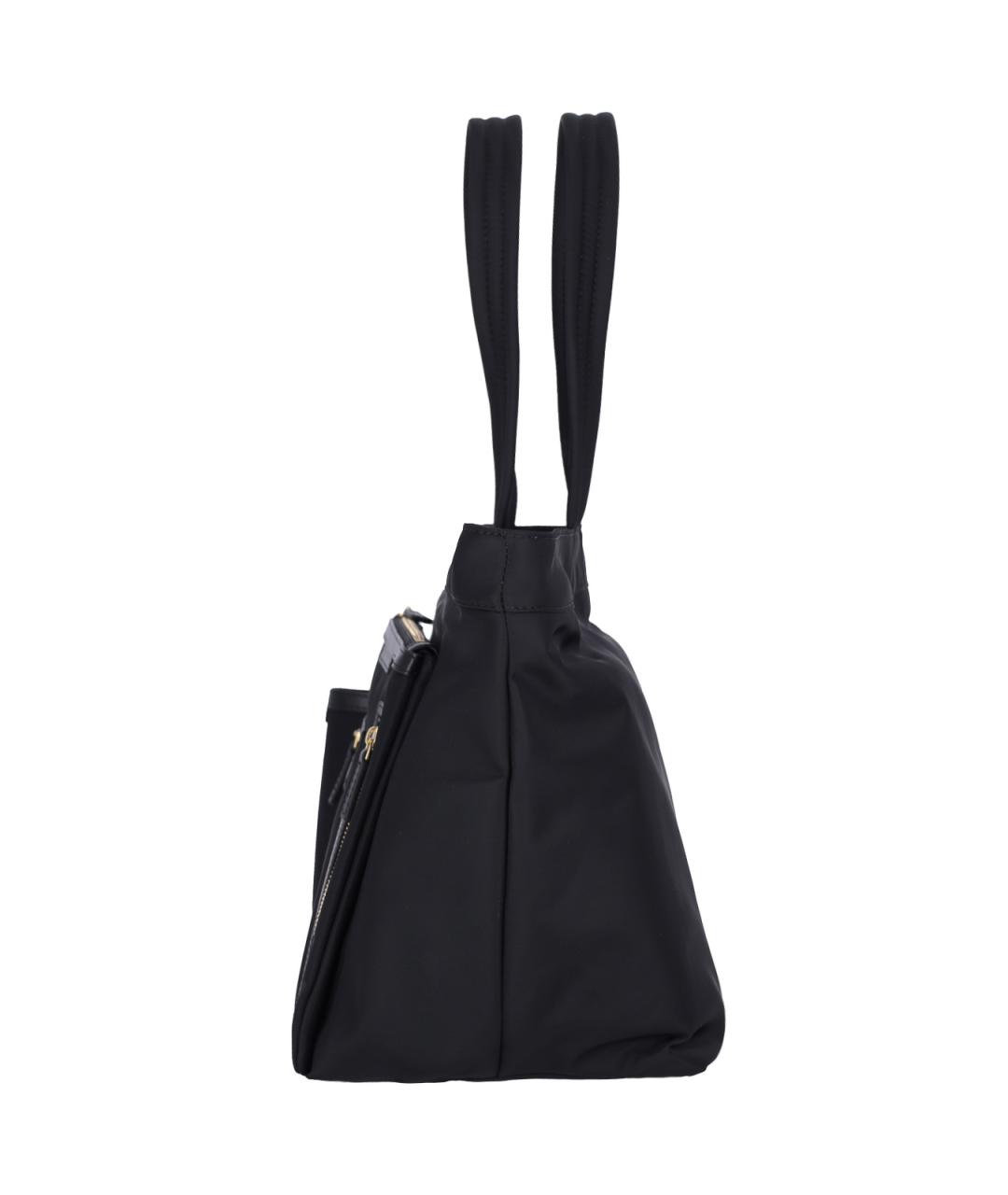 ANYA HINDMARCH Черная кожаная сумка тоут, фото 5