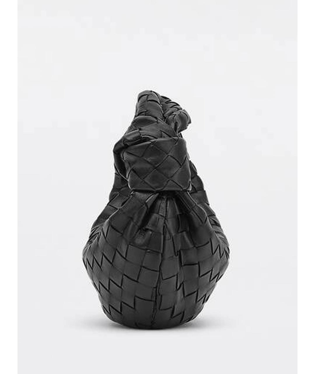BOTTEGA VENETA Черная кожаная сумка через плечо, фото 2