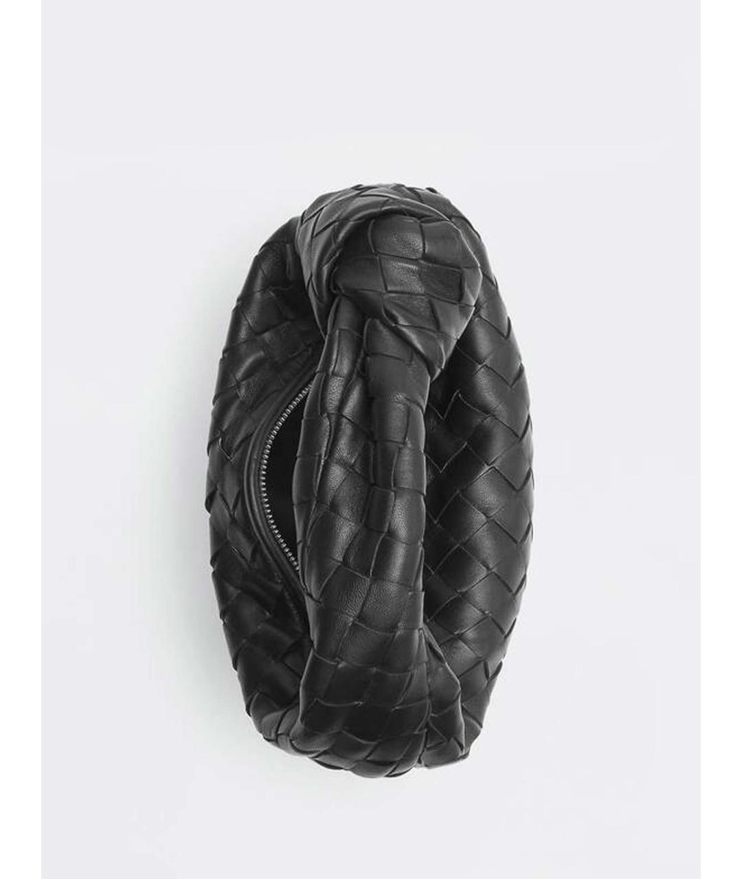 BOTTEGA VENETA Черная кожаная сумка через плечо, фото 3