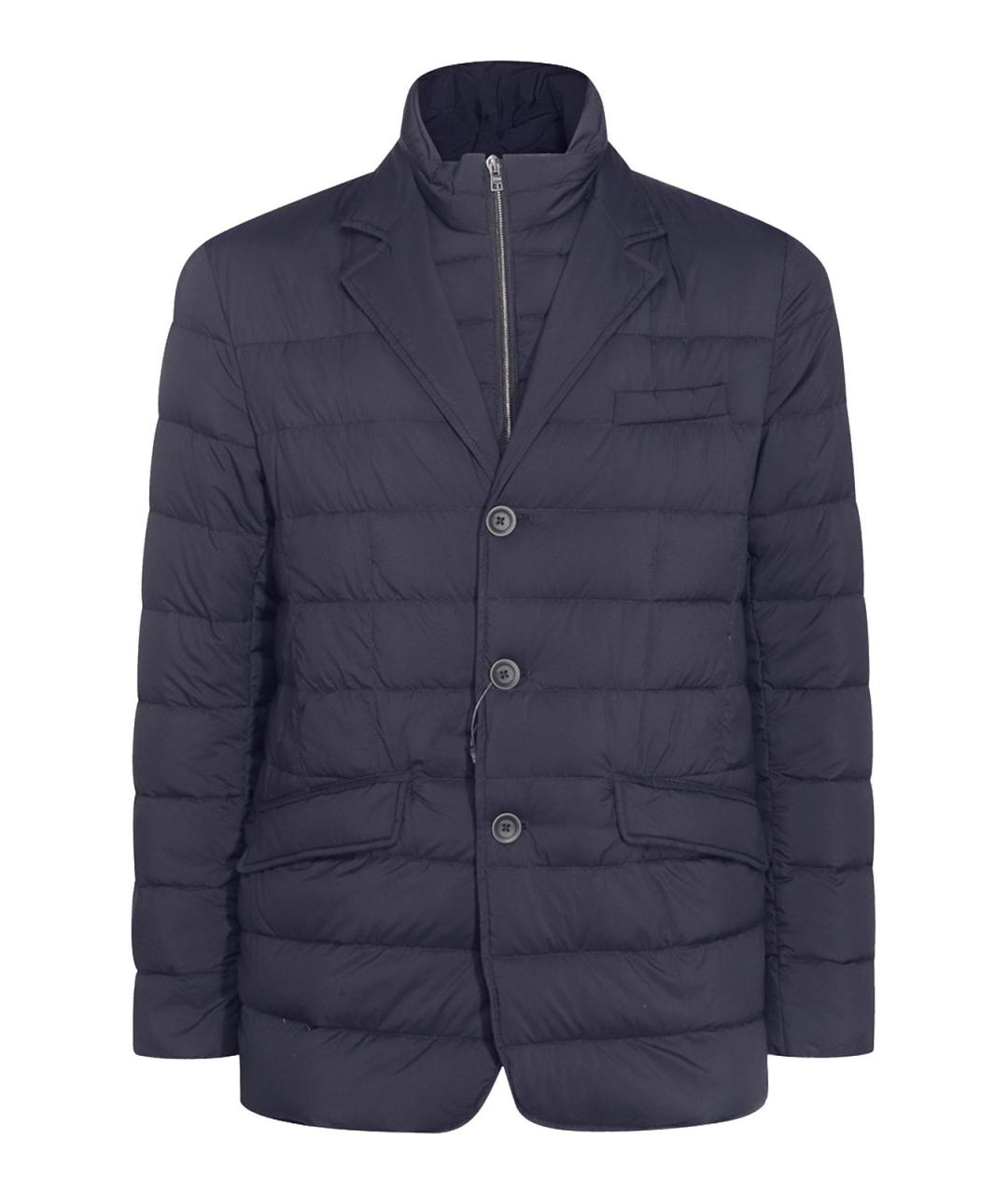 HERNO Темно-синяя полиамидовая куртка, фото 1