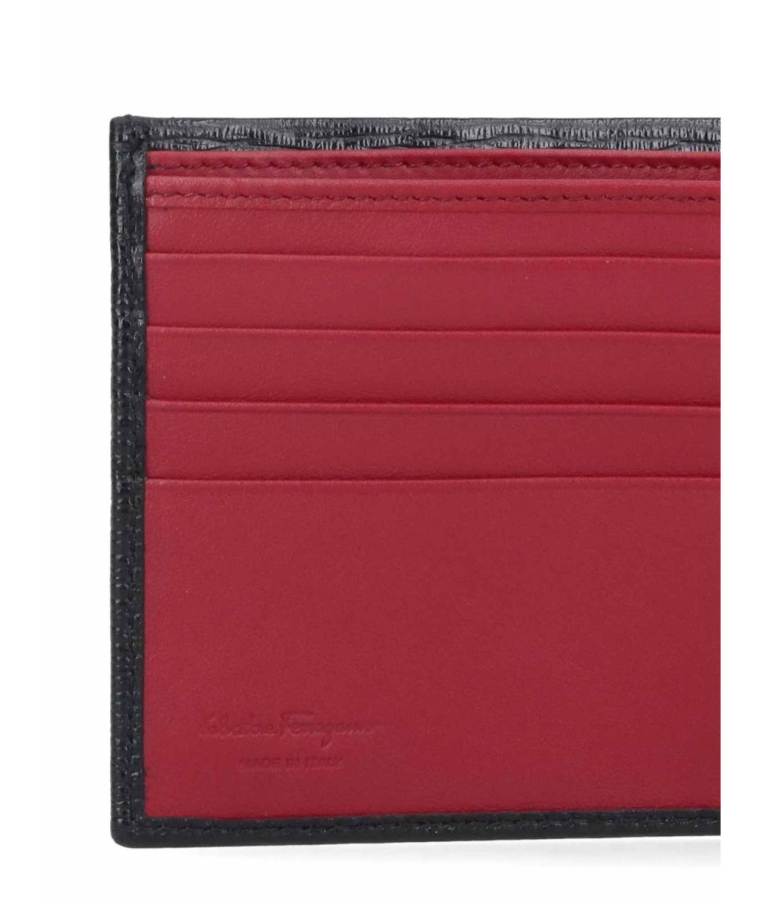 FERRAGAMO Черный кожаный кошелек, фото 4