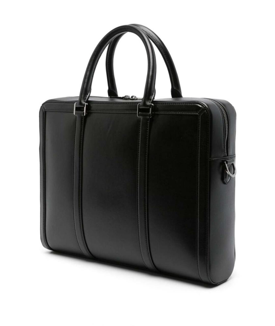 DOLCE&GABBANA Черный кожаный портфель, фото 4