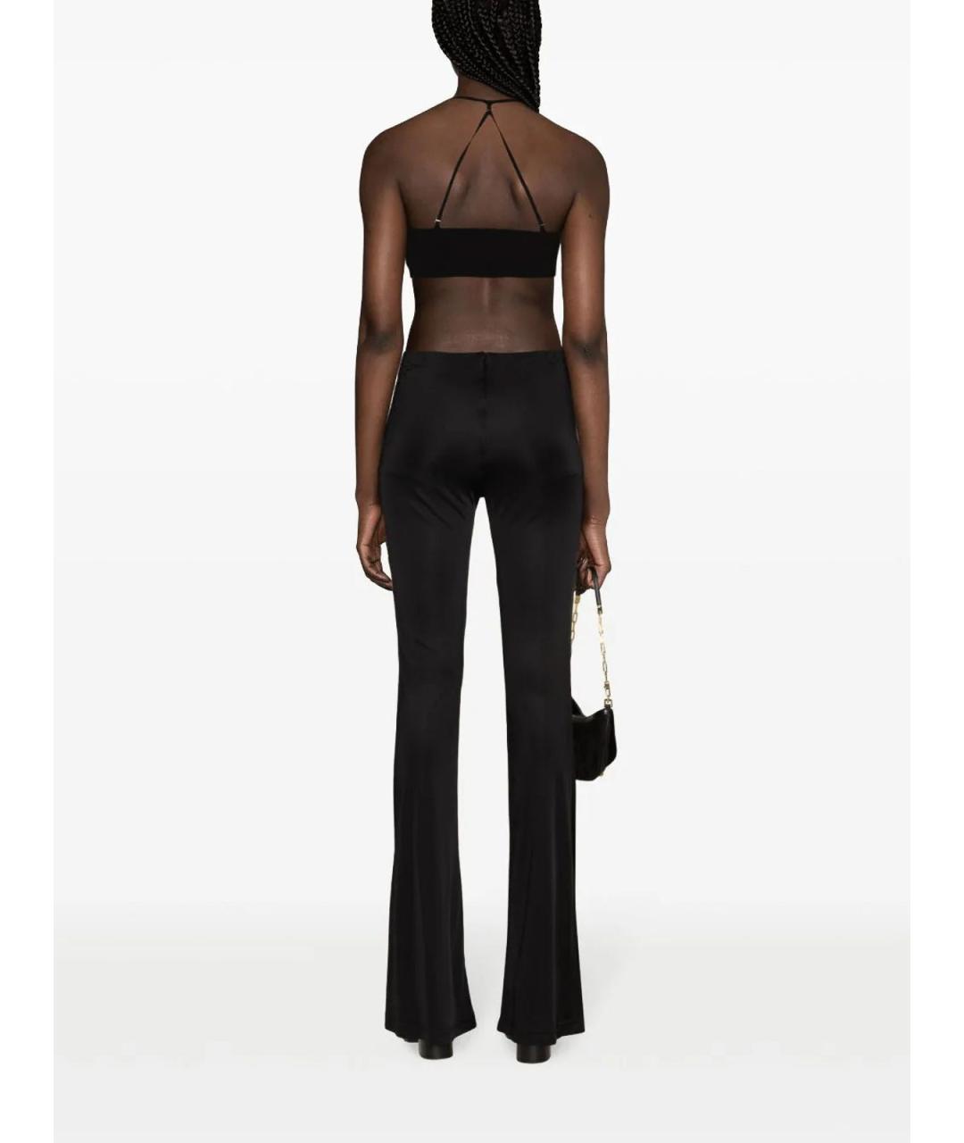 VERSACE Черные хлопковые брюки узкие, фото 3