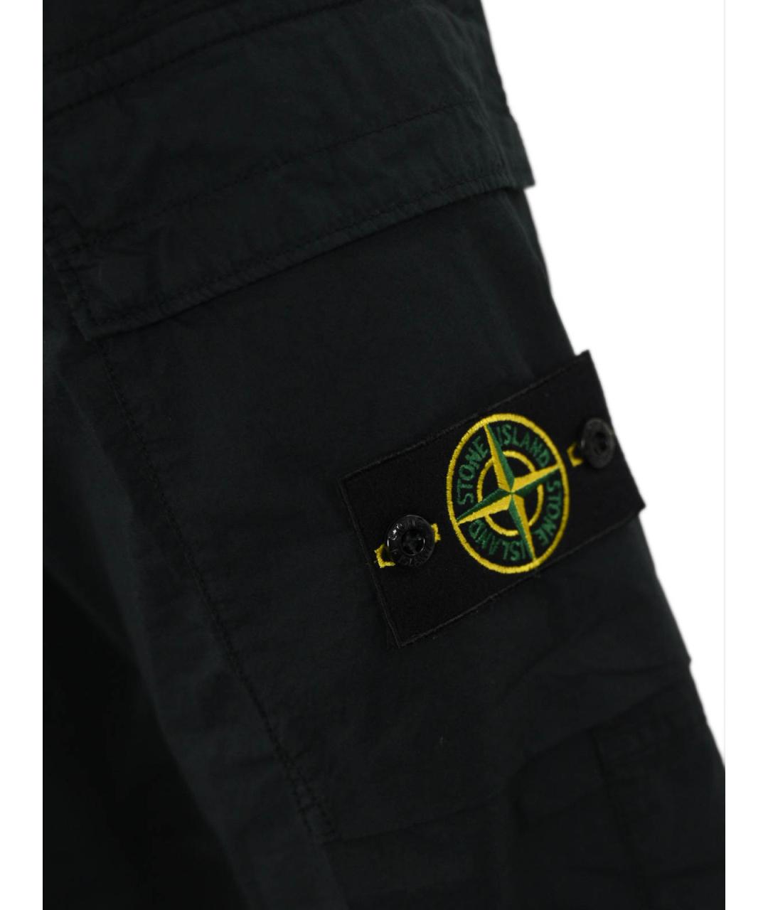 STONE ISLAND Темно-синие хлопковые повседневные брюки, фото 3