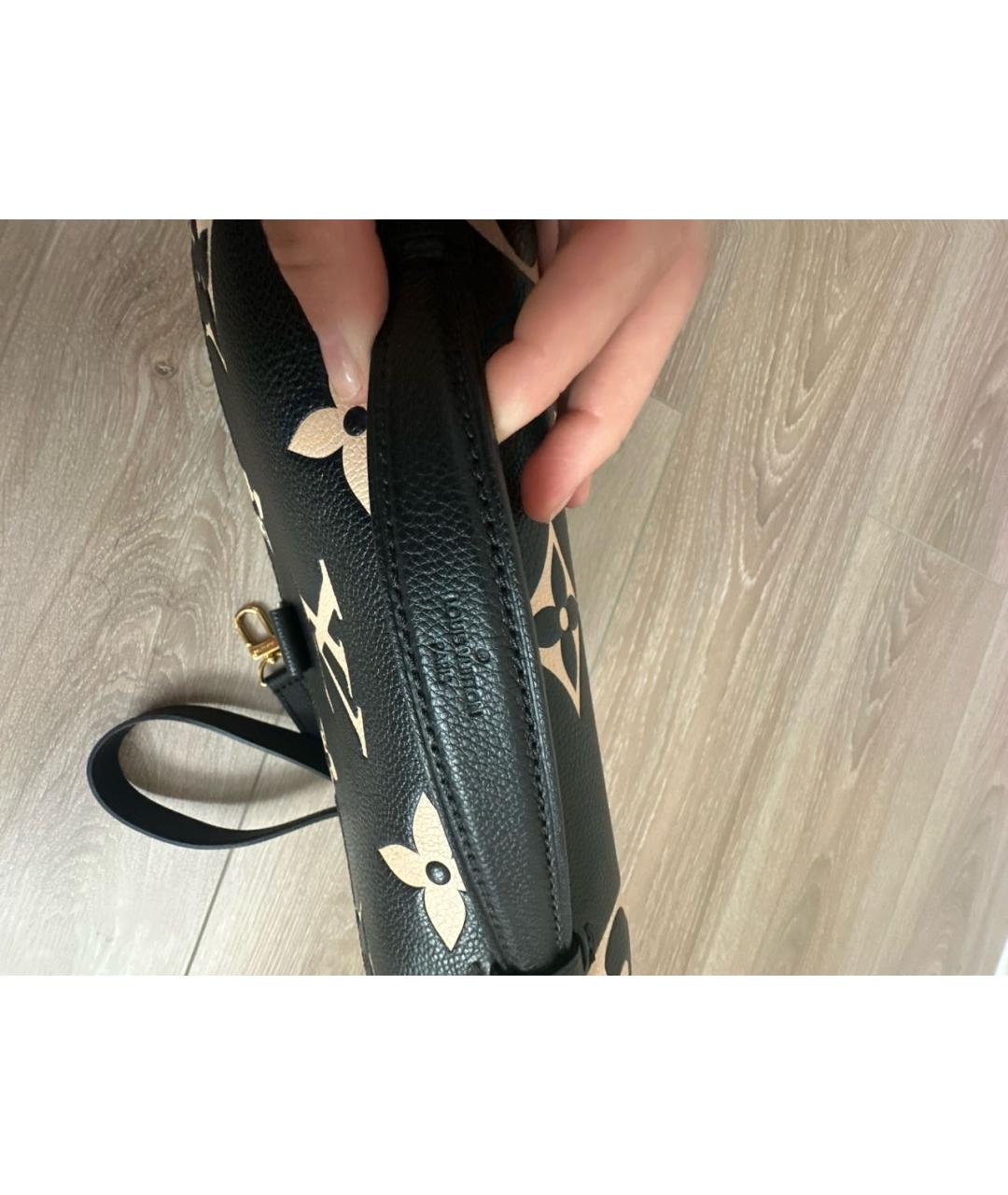LOUIS VUITTON Черная кожаная сумка через плечо, фото 5