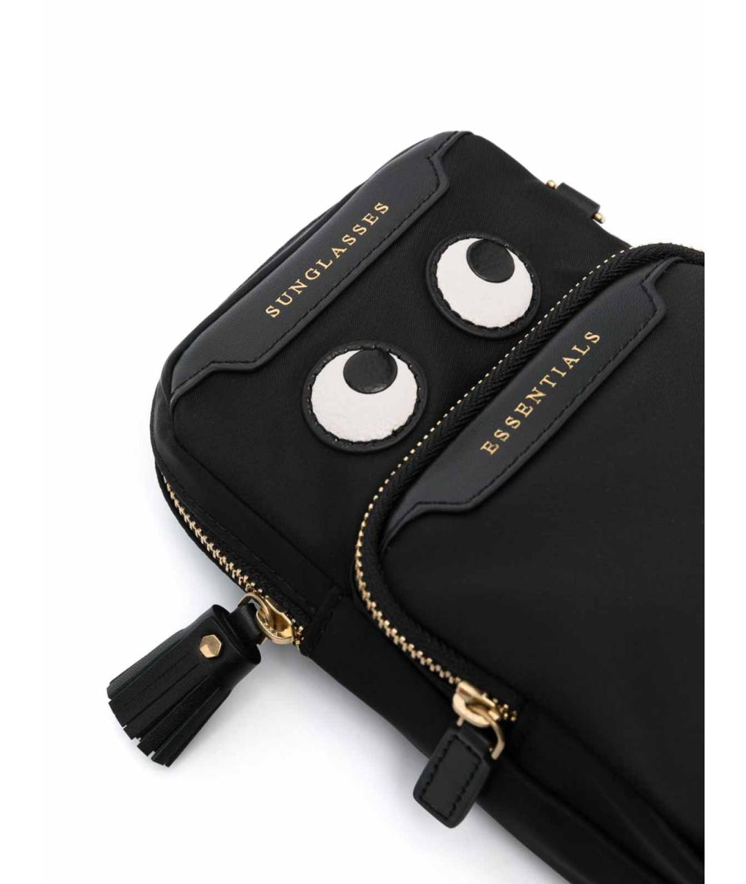 ANYA HINDMARCH Черная синтетическая сумка через плечо, фото 3