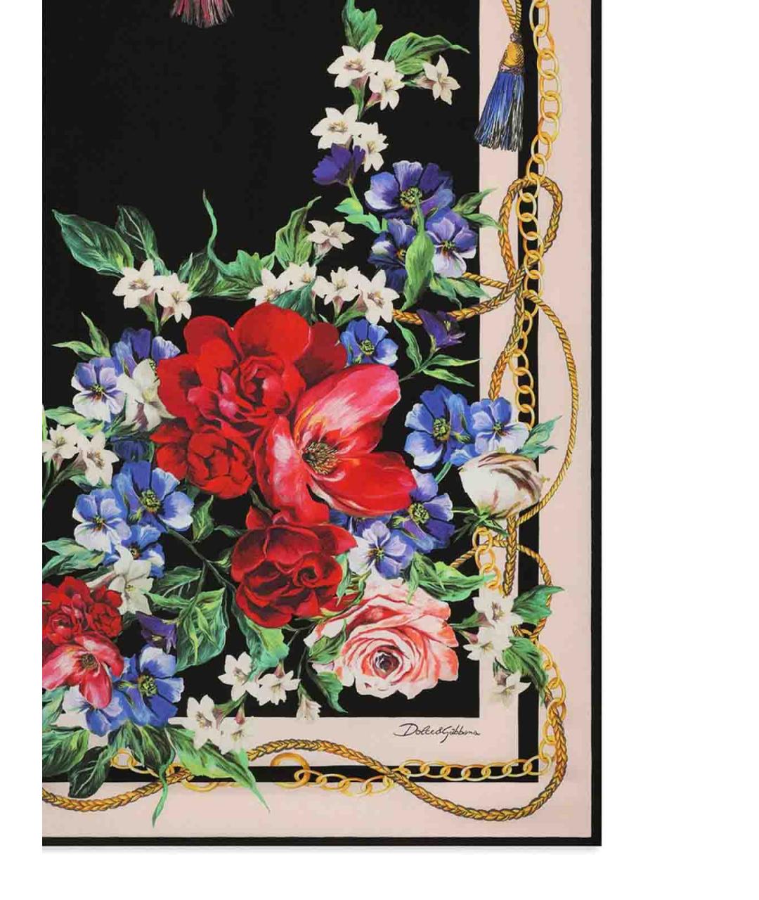 DOLCE&GABBANA Черный шарф, фото 2