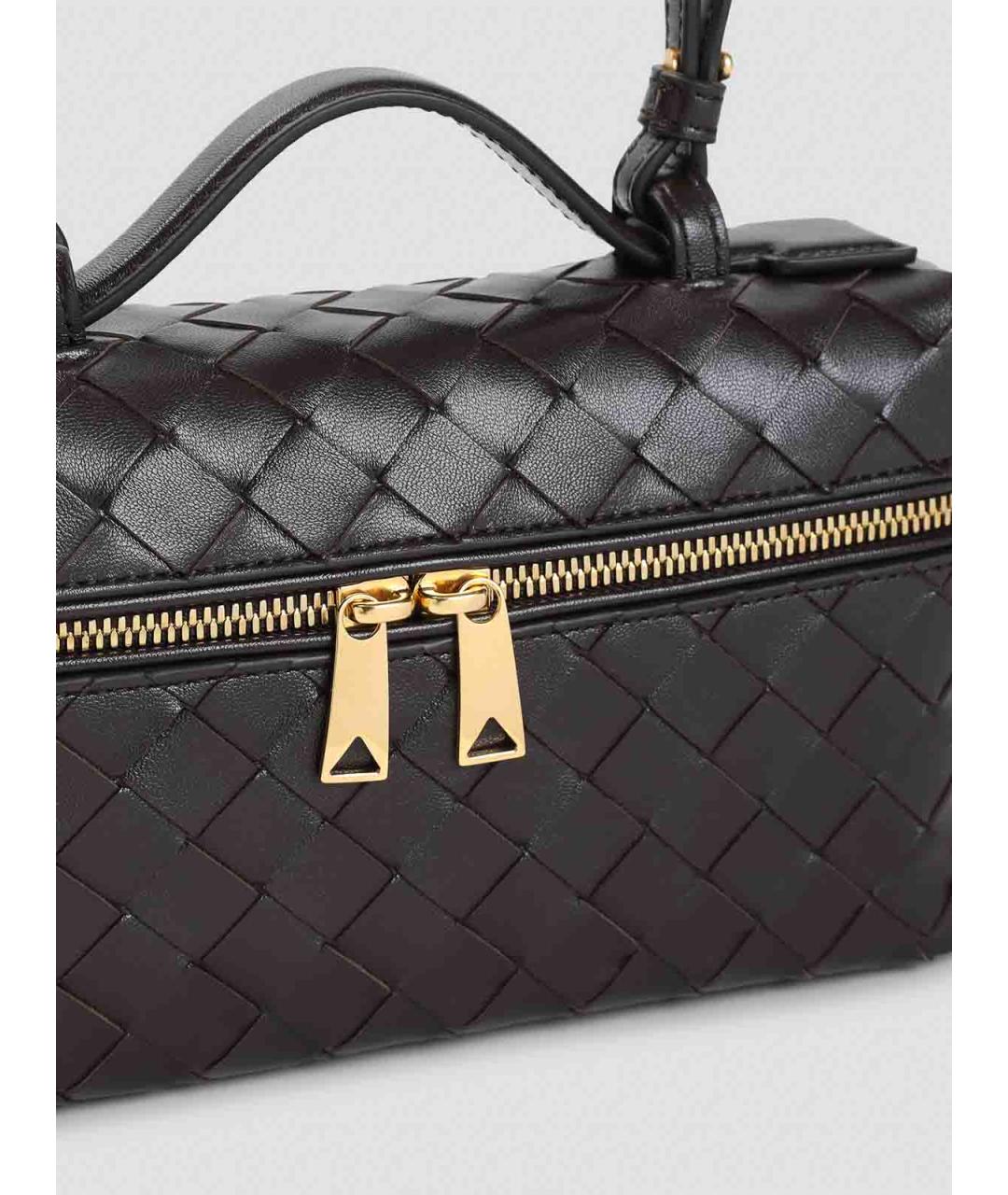 BOTTEGA VENETA Коричневая кожаная сумка через плечо, фото 3