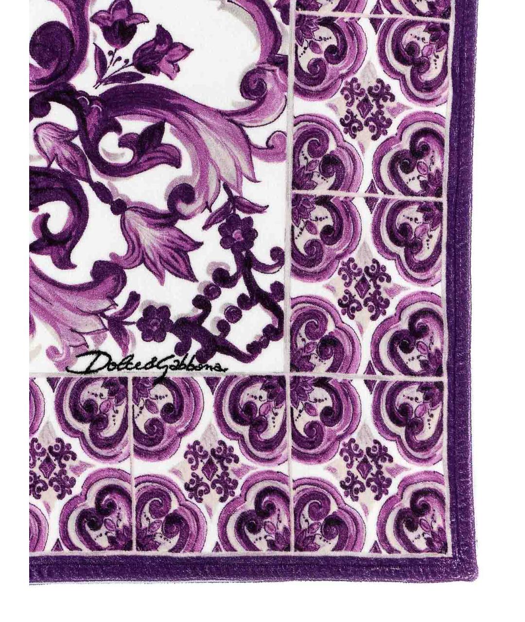 DOLCE&GABBANA Фиолетовое хлопковое парео, фото 2