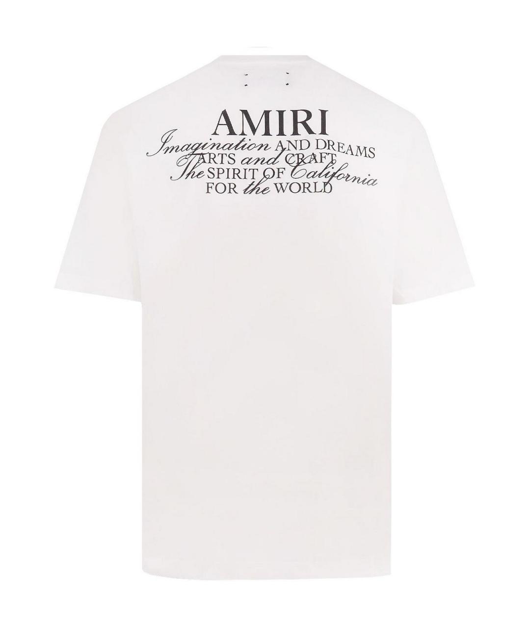 AMIRI Белая хлопковая футболка, фото 2