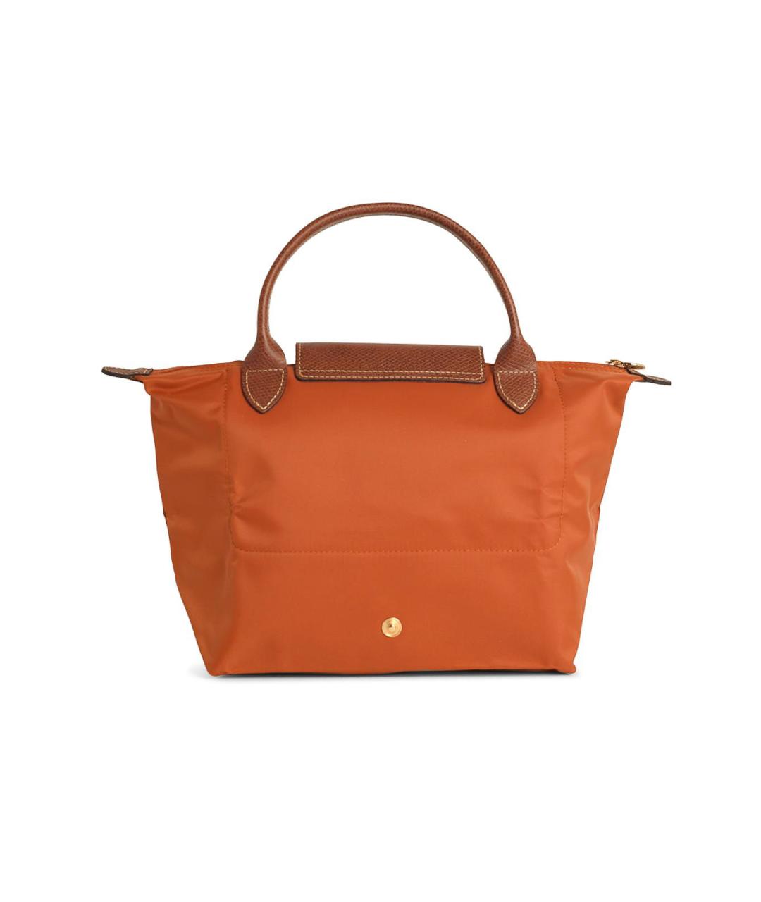 LONGCHAMP Оранжевая тканевая сумка тоут, фото 3