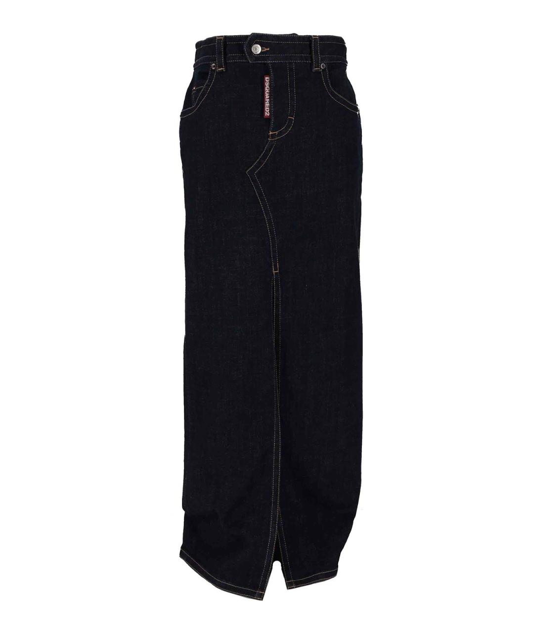 DSQUARED2 Синяя хлопковая юбка макси, фото 1