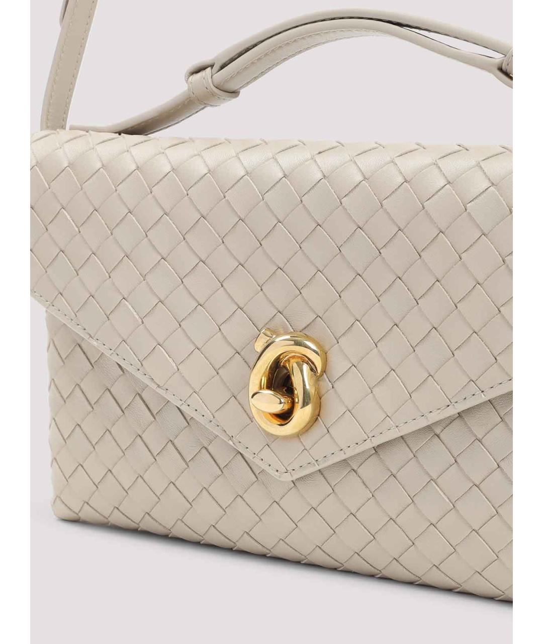 BOTTEGA VENETA Бежевая кожаная сумка через плечо, фото 3