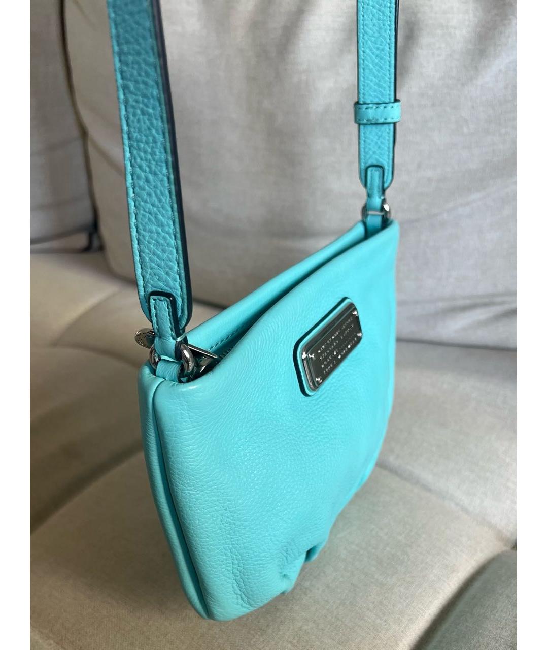 MARC BY MARC JACOBS Бирюзовая кожаная сумка через плечо, фото 2