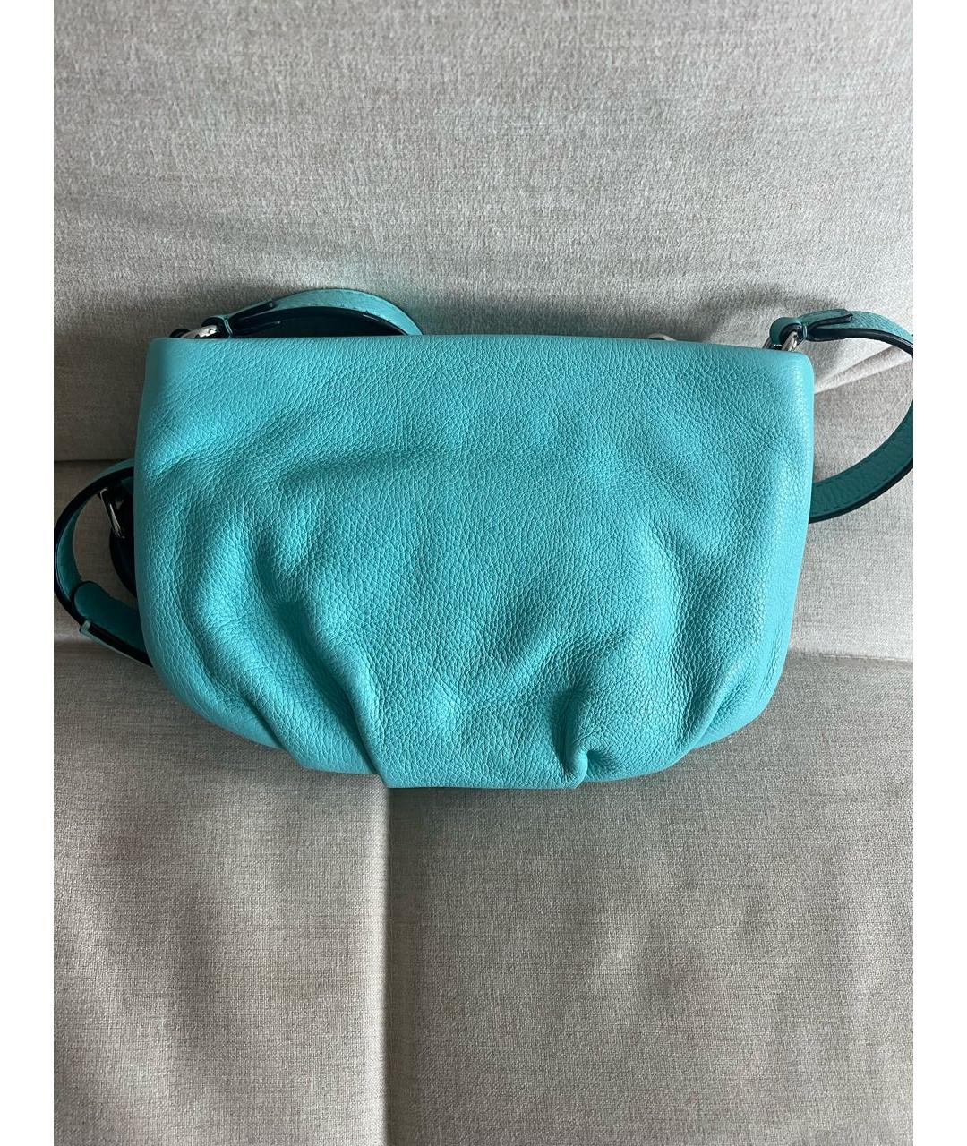 MARC BY MARC JACOBS Бирюзовая кожаная сумка через плечо, фото 3