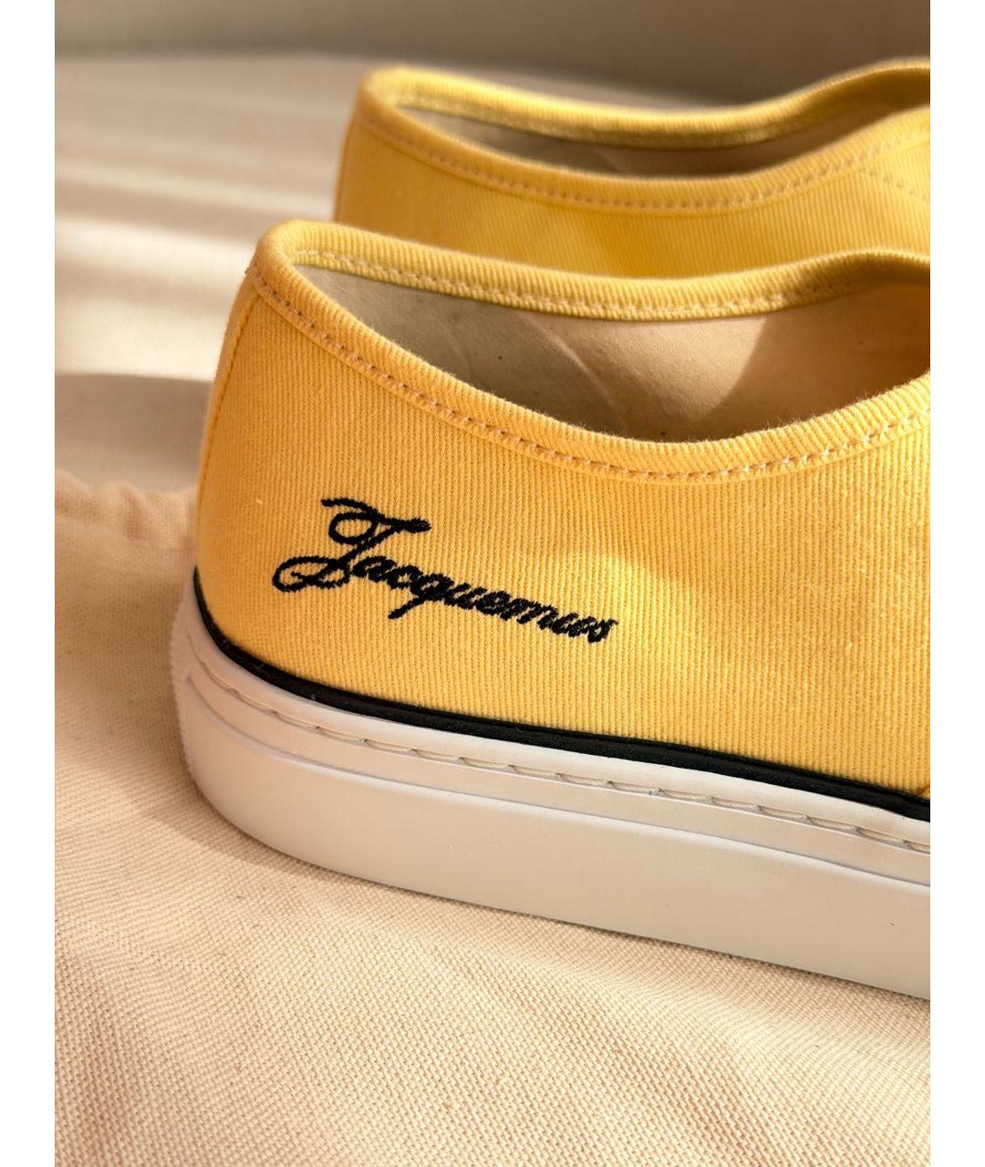 JACQUEMUS Желтые текстильные кеды, фото 5