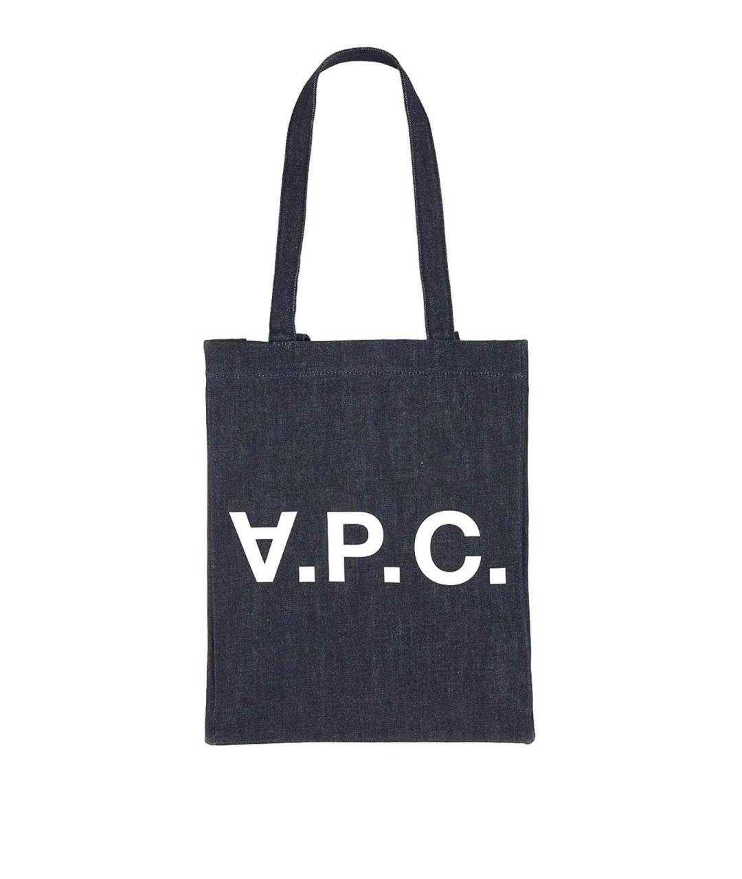 A.P.C. Синяя хлопковая сумка тоут, фото 1