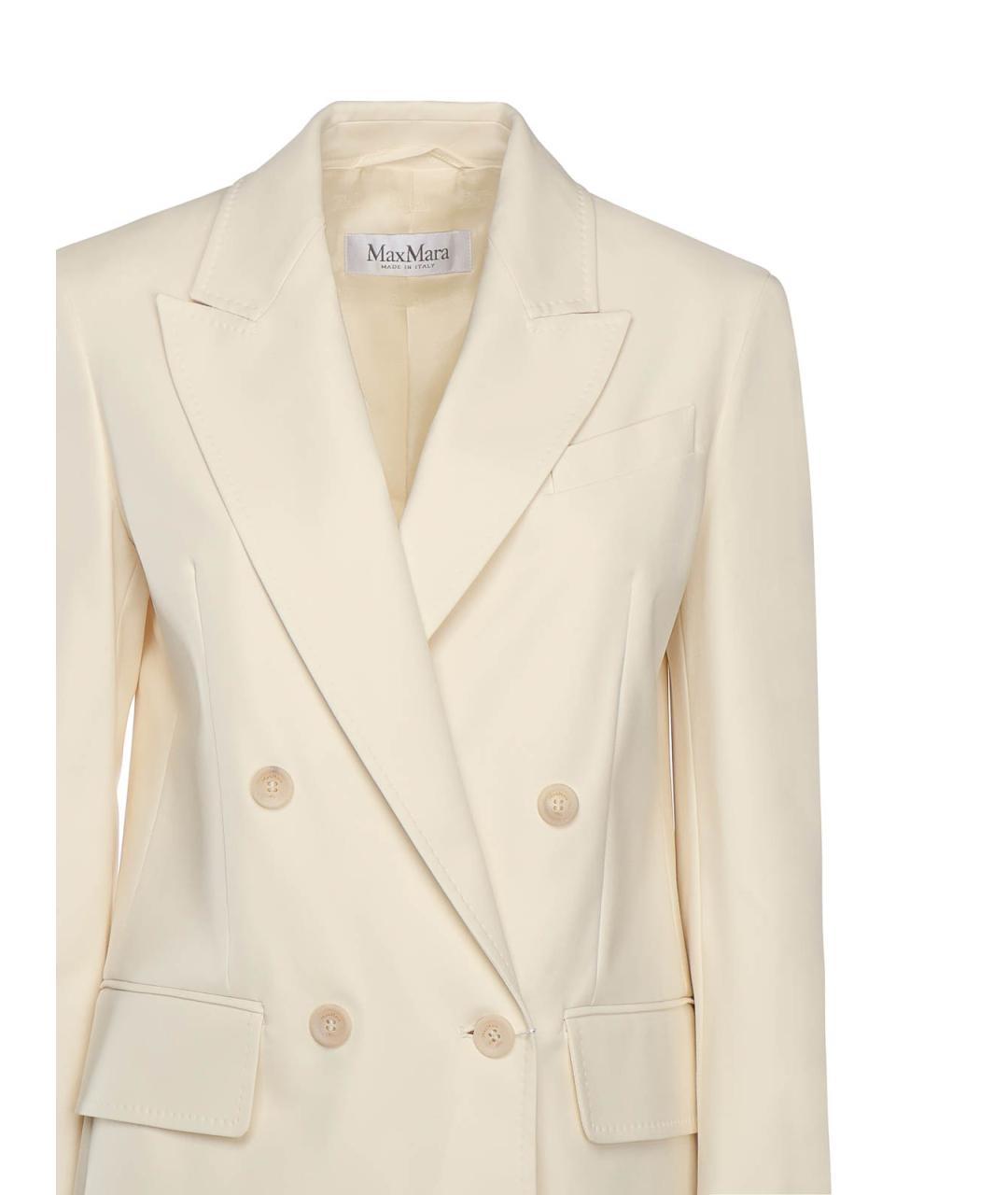 MAX MARA Белая хлопковая куртка, фото 2