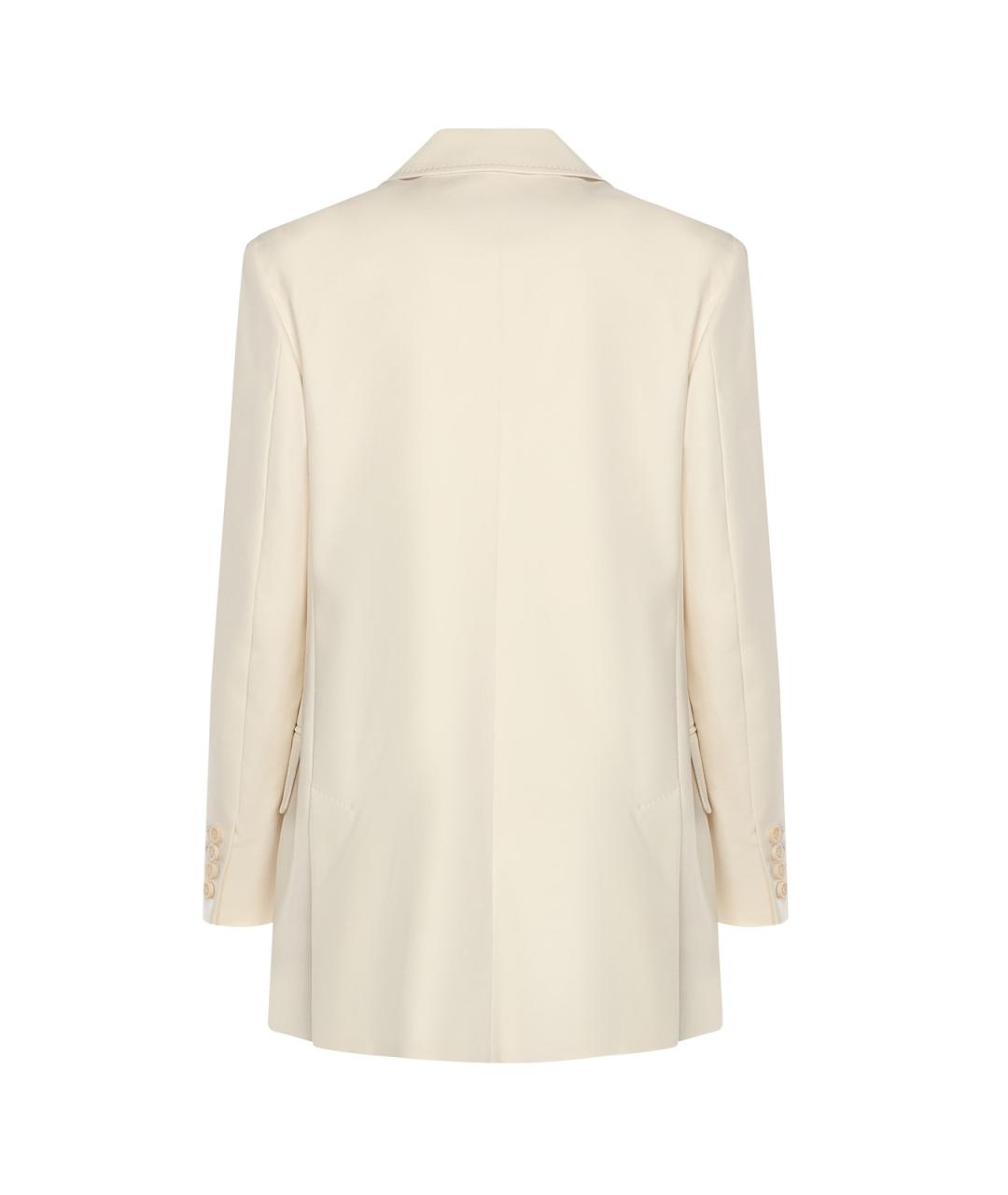 MAX MARA Белая хлопковая куртка, фото 3