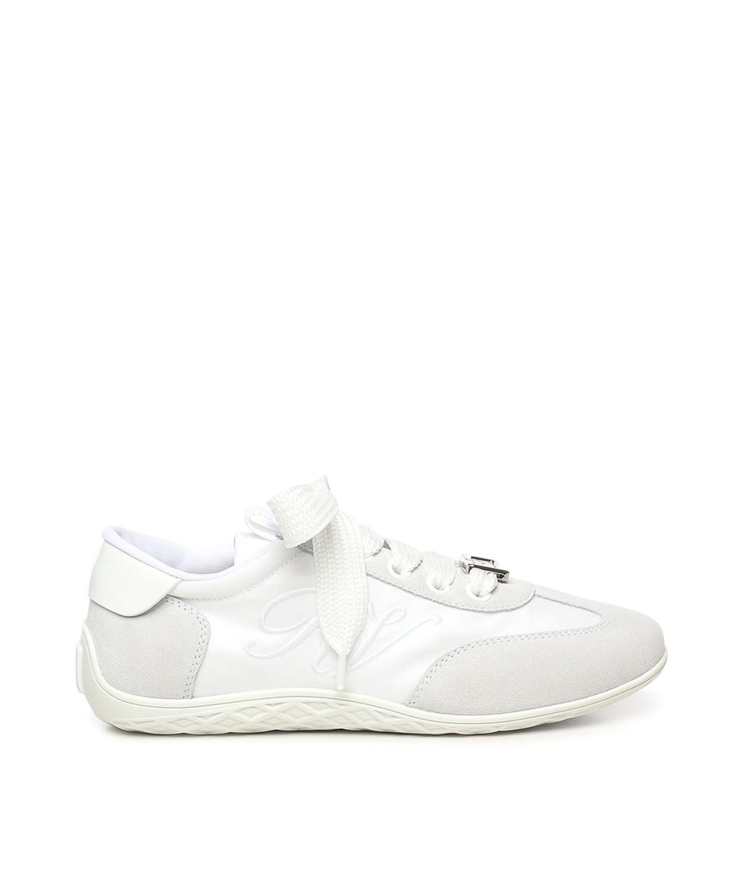 ROGER VIVIER Белые замшевые кроссовки, фото 1