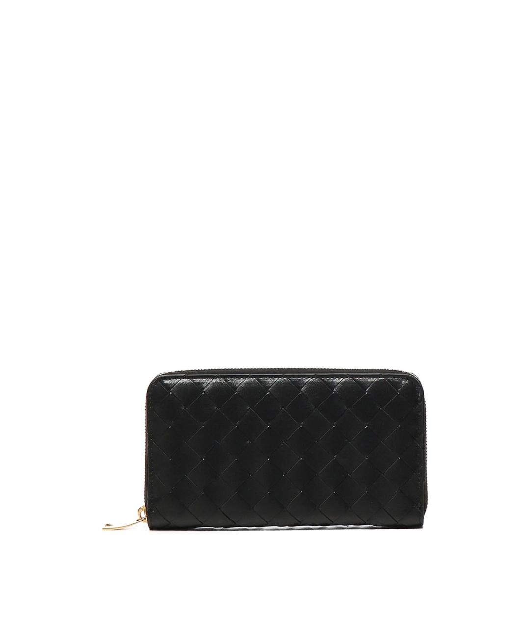 BOTTEGA VENETA Черный кожаный кошелек, фото 1